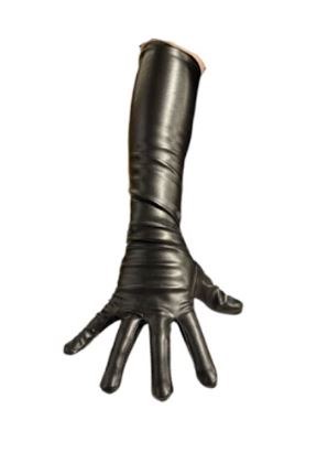 20" Gloves Leatherlike Black