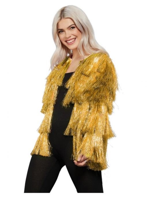 Mardi Gras Tinsel Fringe Long Vest - Style Format Boutique