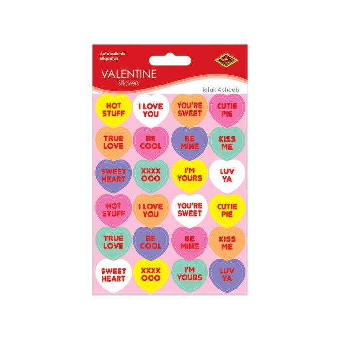 Candy Hearts Stickers