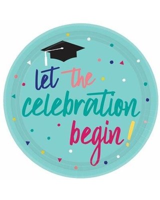 Yay Grad Celebration 7in Plate 8ct