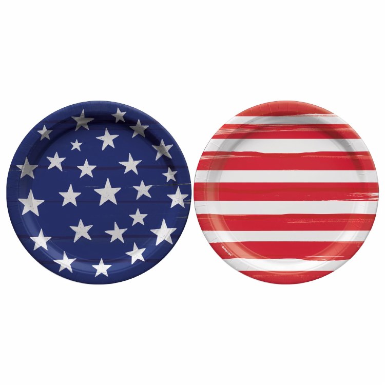 Painted Patriotic 6.75" Plates