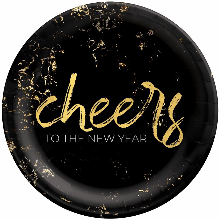 Cheers NYE Sm Plates 20ct