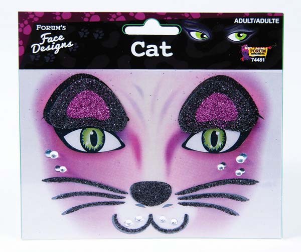 Tattoo Cat Glitter Face