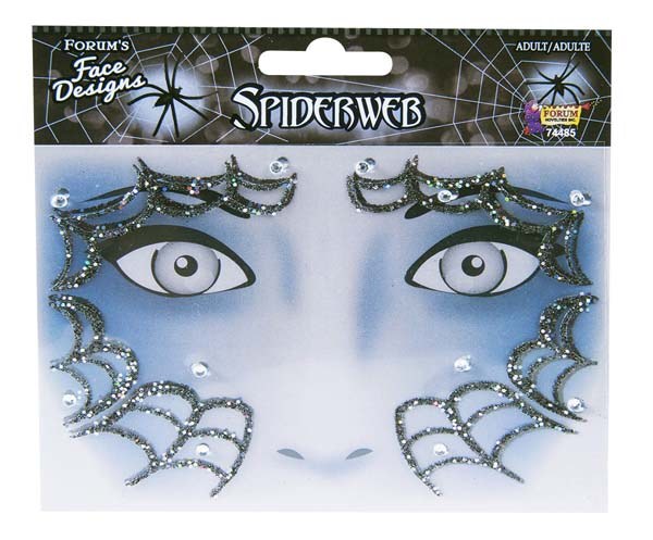Tattoo Spiderweb Glitter Face