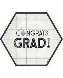 Congrats Grad Hexagon 7in Plates 8ct