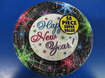 Happy New Year Fireworks Plates