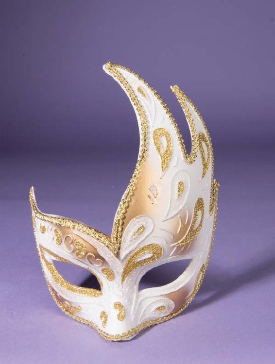 Mask Half Gold/White