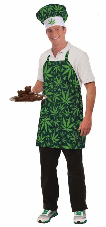 Marijuana Hat &amp; Apron Set