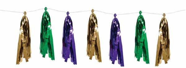 MardiGras Garland tassel 12ft
