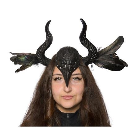 Raven Headband Horns/Feathers