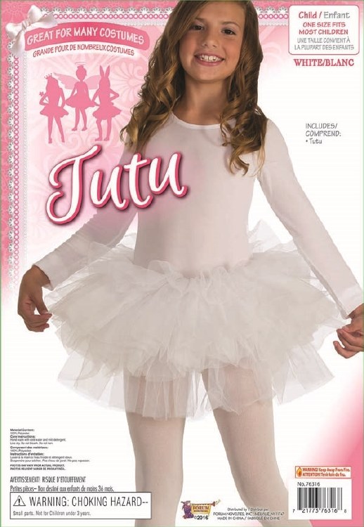 Fluffy Child Tutu White