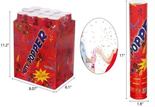 Party Popper Cannon Red 15"
