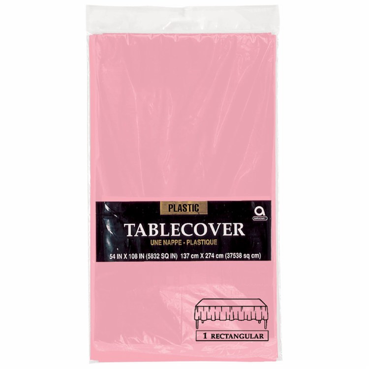 New Pink Plastic Rectangle Tablevcover