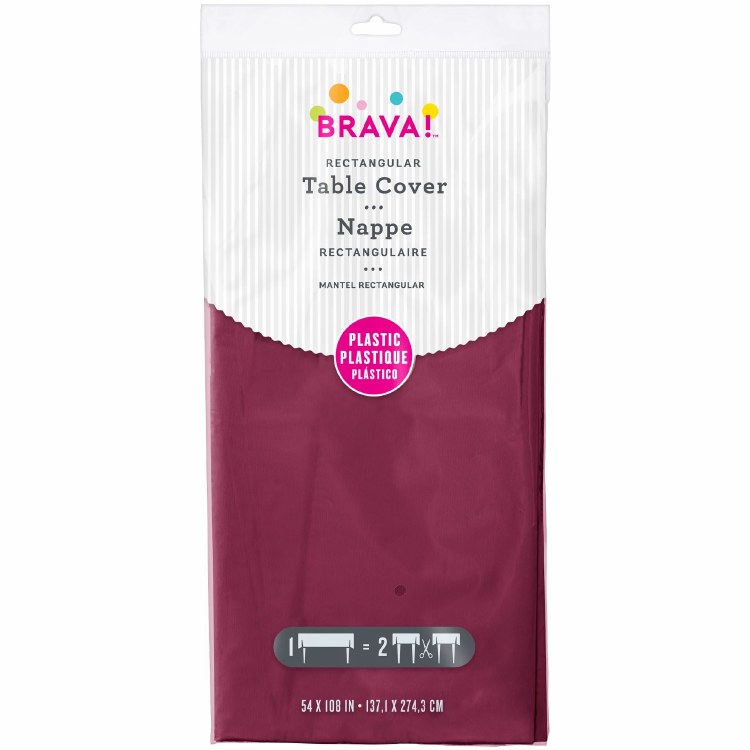 Berry Plastic Rectangle Tablecover