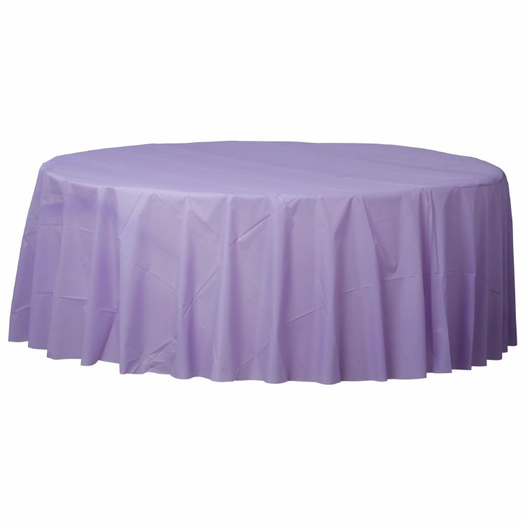 Lavendar Round Plastic Tablecover