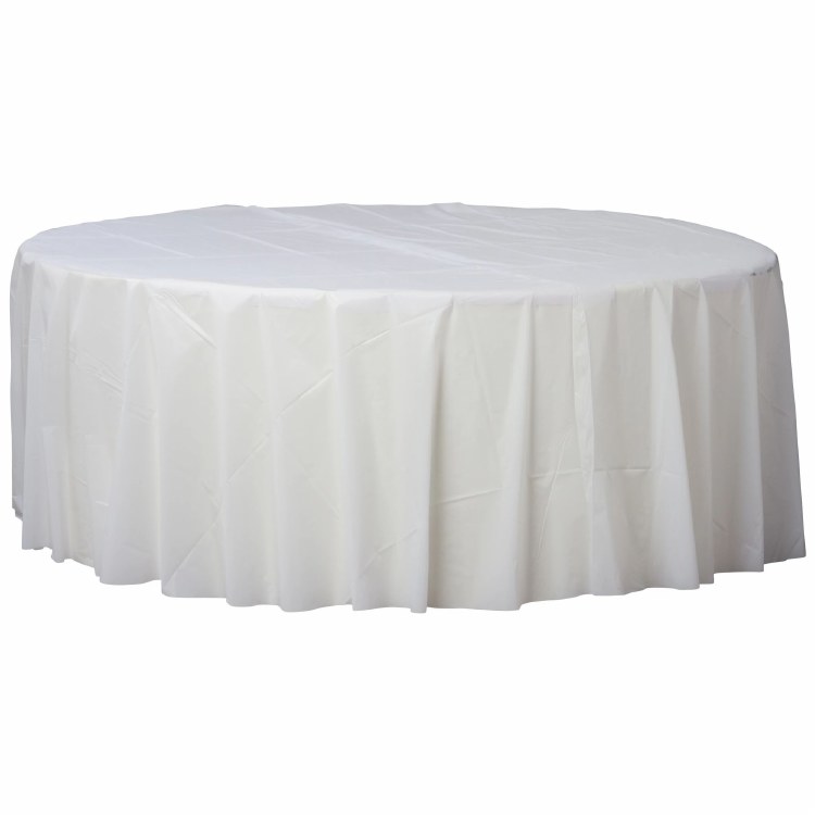 White Round Tablecover
