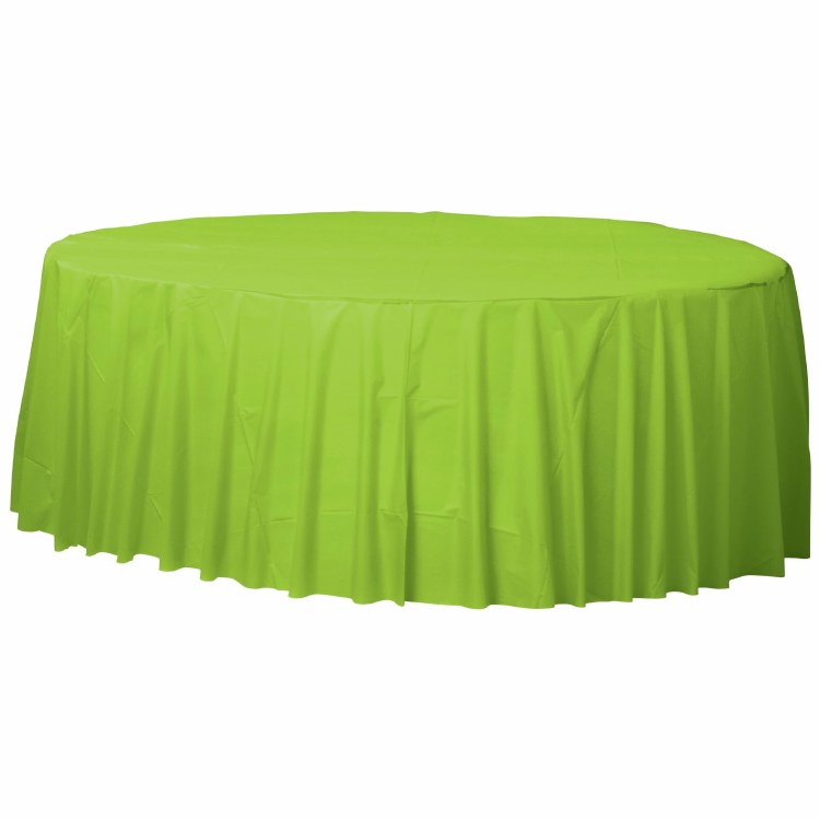 Kiwi Green Plastic Round Tablecover