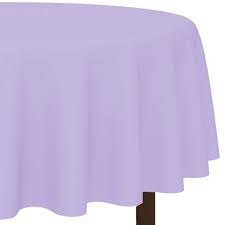 Lavender Round Plastic Tablecover
