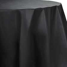 Jet Black Round Plastic Tablecover