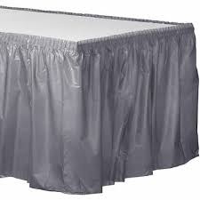 Silver Table Skirt