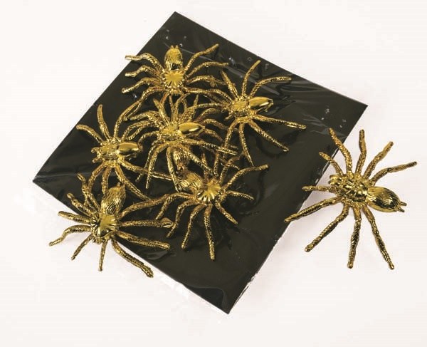 Small Gold Spiders ~ 8 Pack