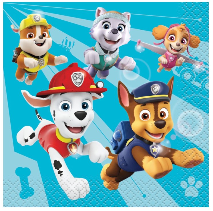 Paw Patrol Bev Nap 16ct