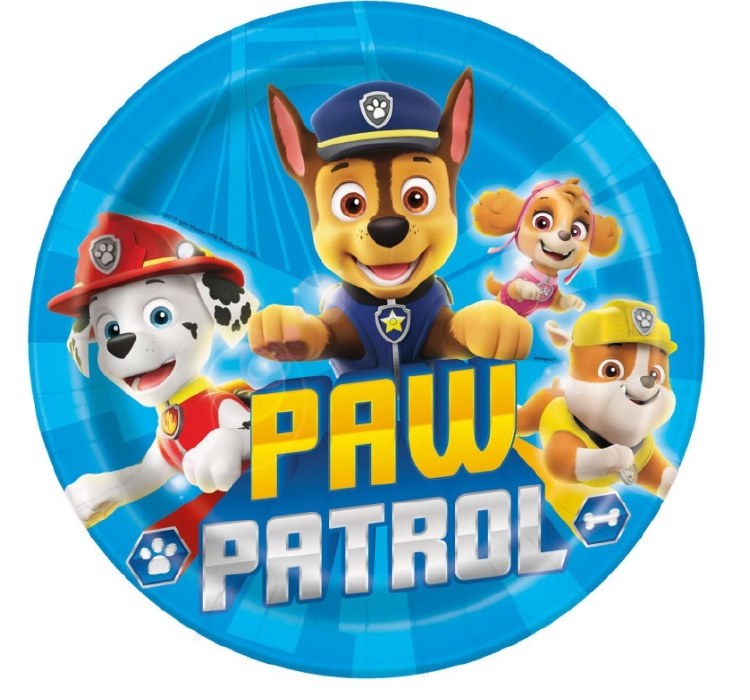 Paw Patrol 9" Plates 8ct