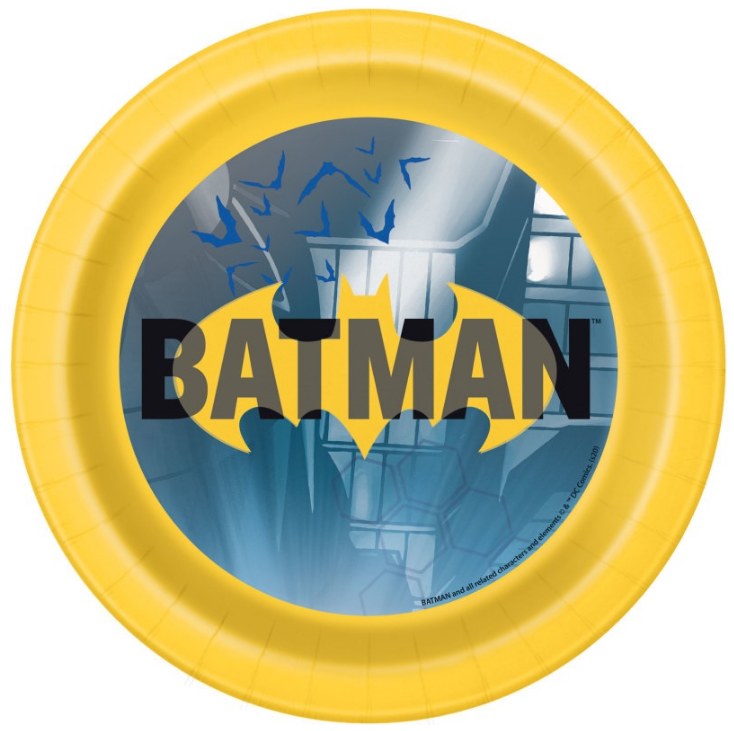 Batman 7in Paper Plates 8ct
