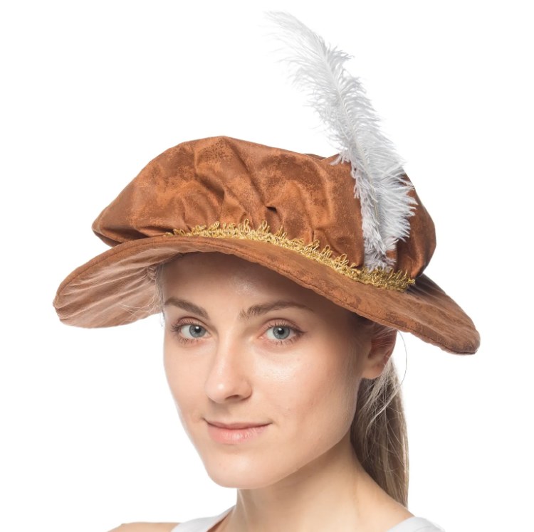 Hat Mob Cap w/Feather