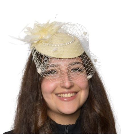 20's Cream Pearl Fascinator
