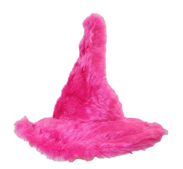 Witch Hat Faux Fur Pink
