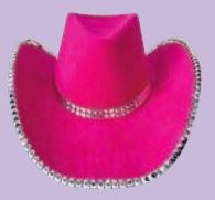 Hat Cowboy Hot Pink Wool