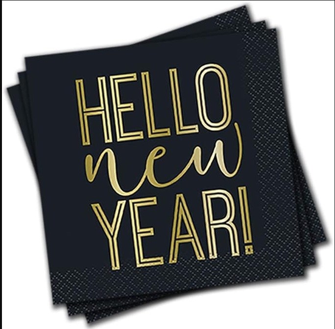 Napkin Hello New Year 16 ct
