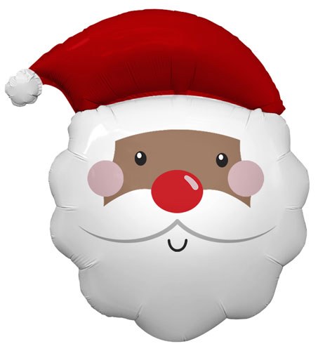 Santa Tan Jumbo Size Mylar Helium Balloon 32"