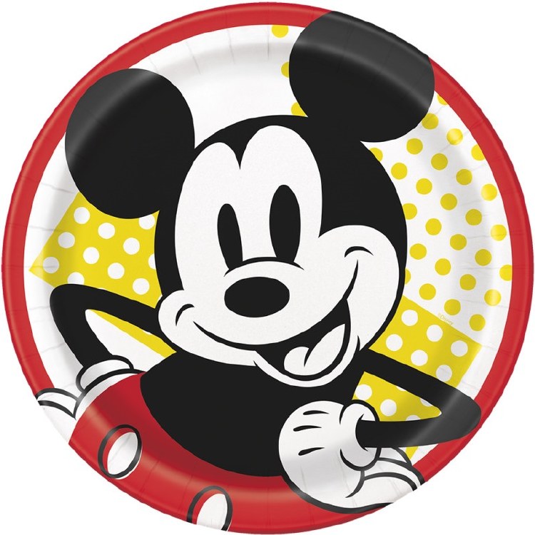 Mickey Mouse 9" Plates 8ct