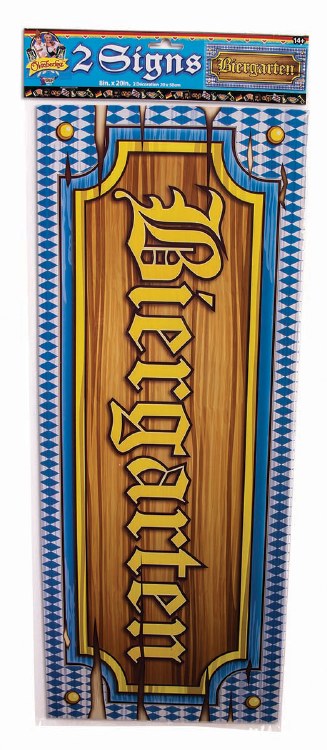 Biergarten Sign 2pcs