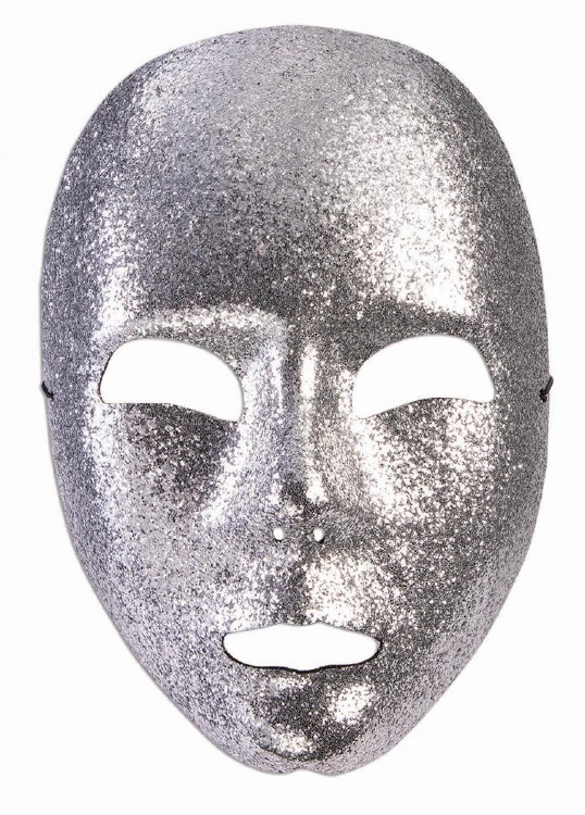 Mask Full Glitter Silver