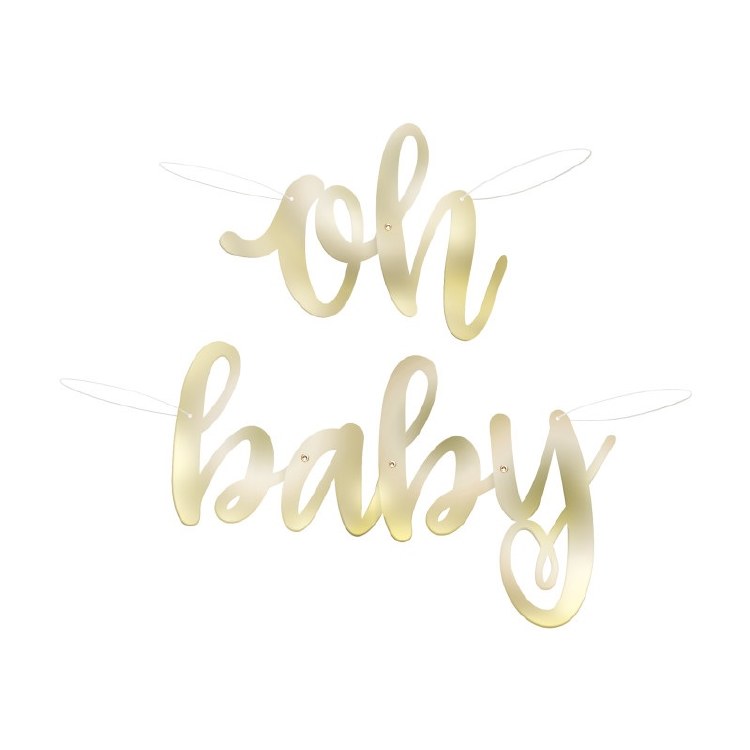 Banner Oh Baby Gold Foil