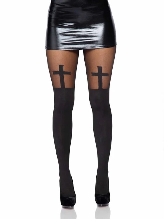 Tights Spandex Cross Opaque