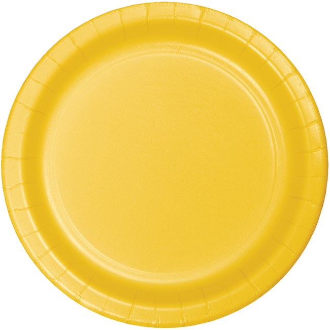 SchoolBusYellow 7" Paper Plate