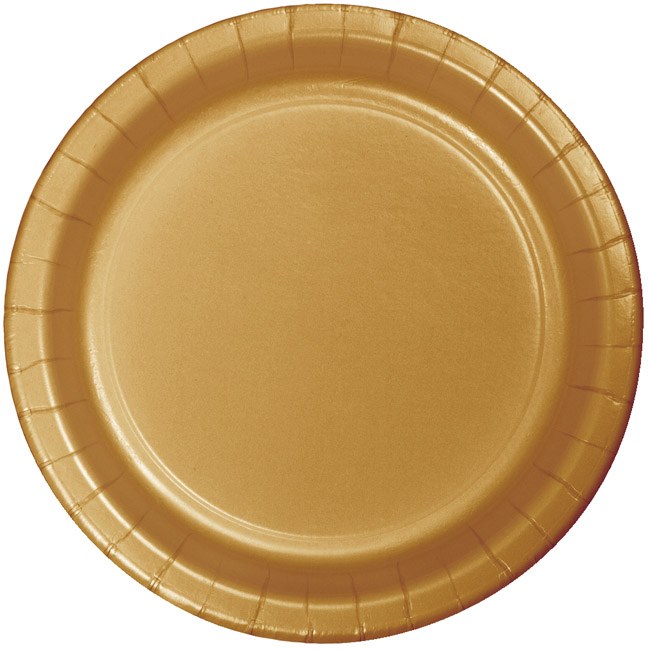Glittering Gold 7" Paper Plate