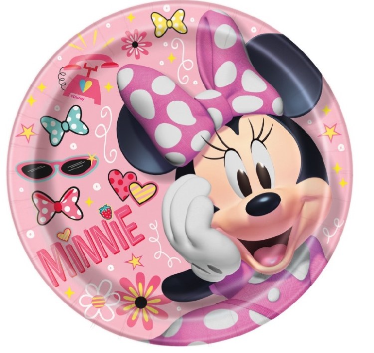 Minnie Pink 9" Plates 8ct