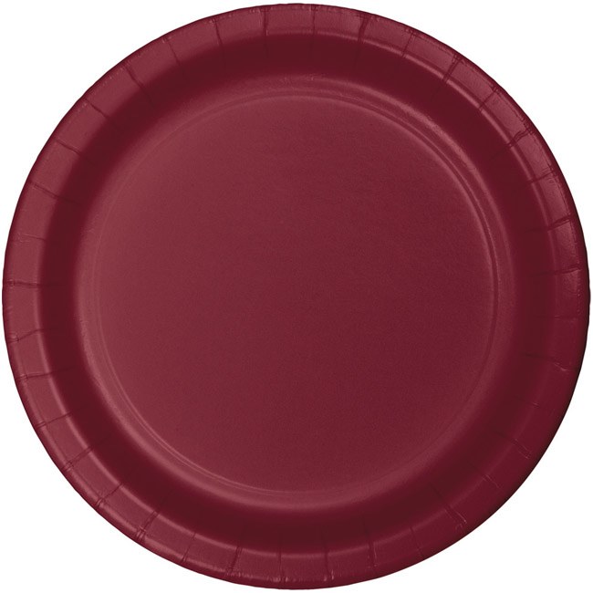 Burgundy 7" Paper Plates