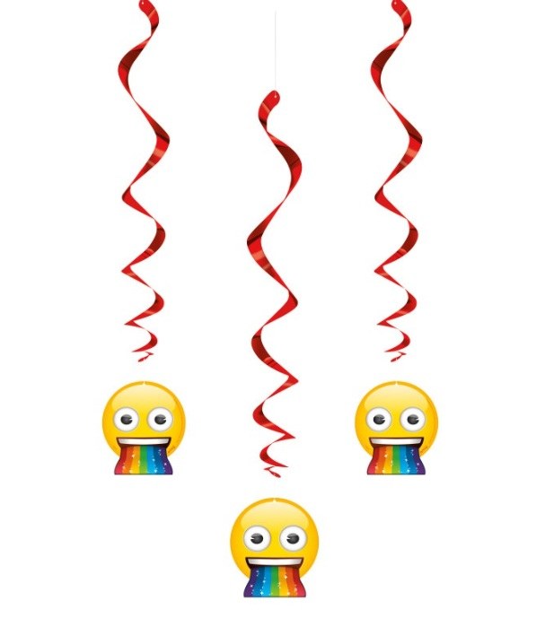 Rainbow Fun Emoji Swirl Decor