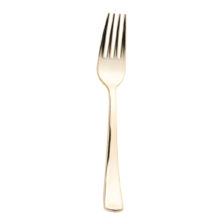Metallic Gold Plastic Forks