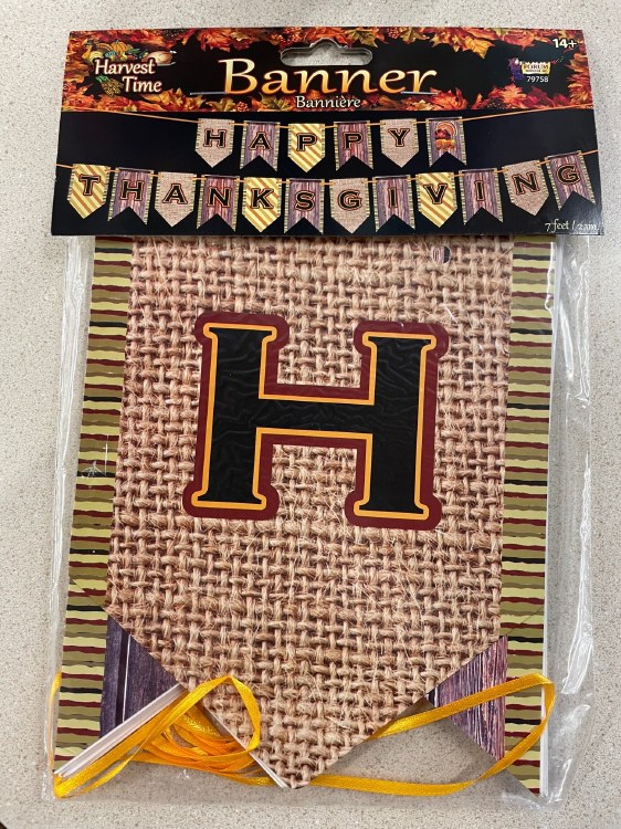 7ft. Rustic Pennant Happy Thanksgiving Banner