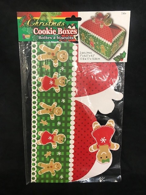 Christmas Cookie Box ~ 2 Pack/7"x6.5"x4.5"