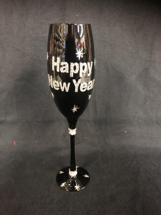 New Years Champagne Flute