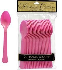 Bright Pink Spoons 20ct