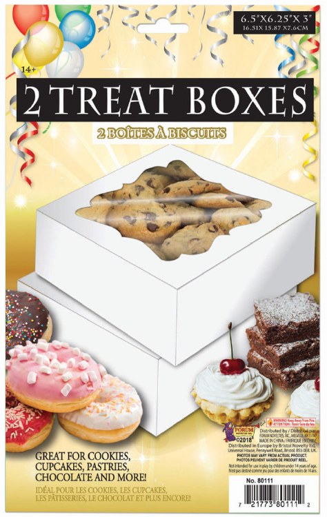 Treat Box Plain White 2pk